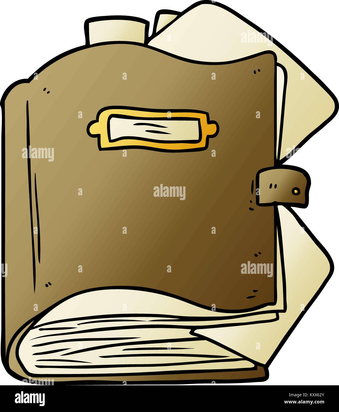 cartoon old book Stock Vector