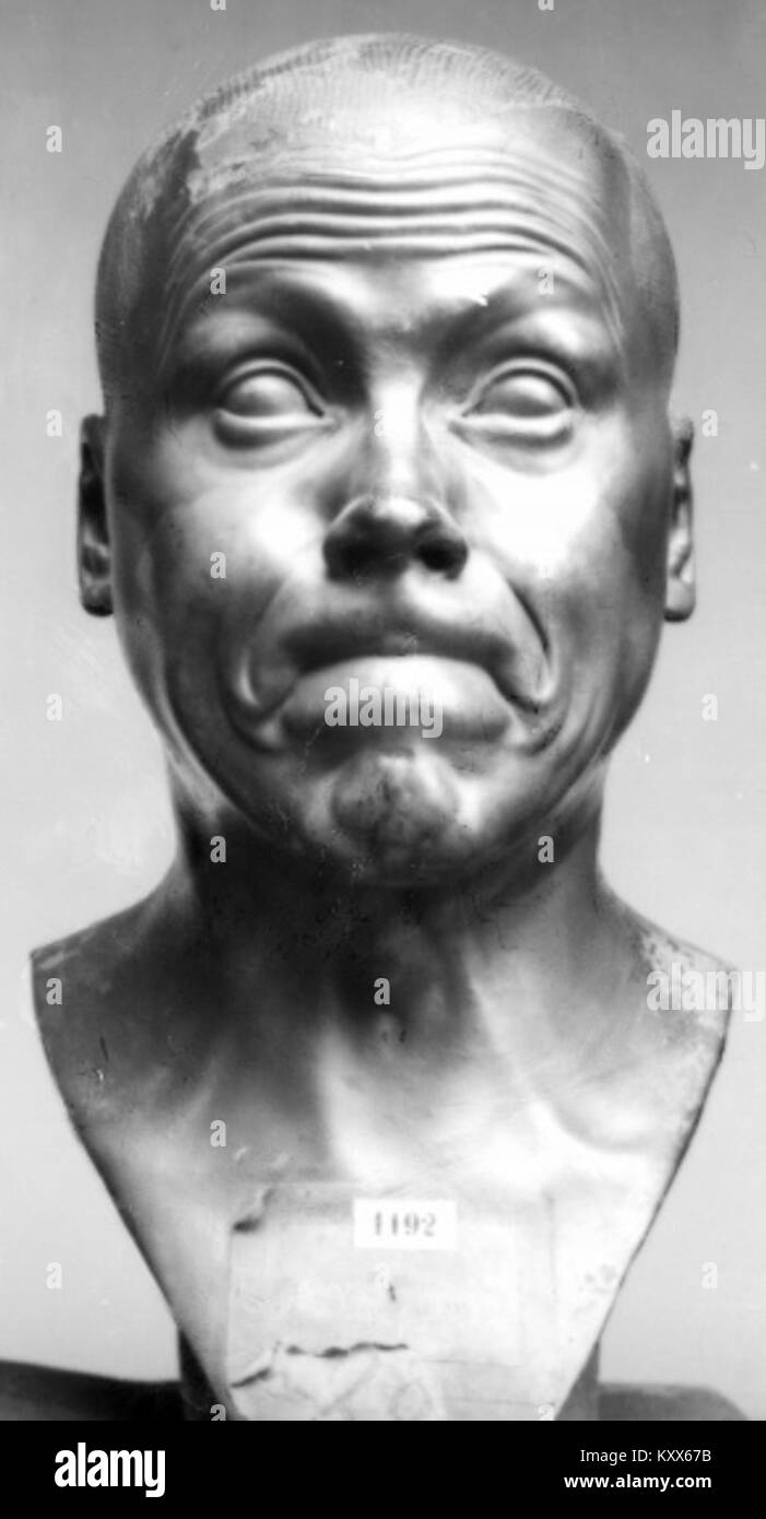 Franz Xaver Messerschmidt - Character head No. 28 - The Incapable Bassoonist (Josef Wlha, 1906) Stock Photo