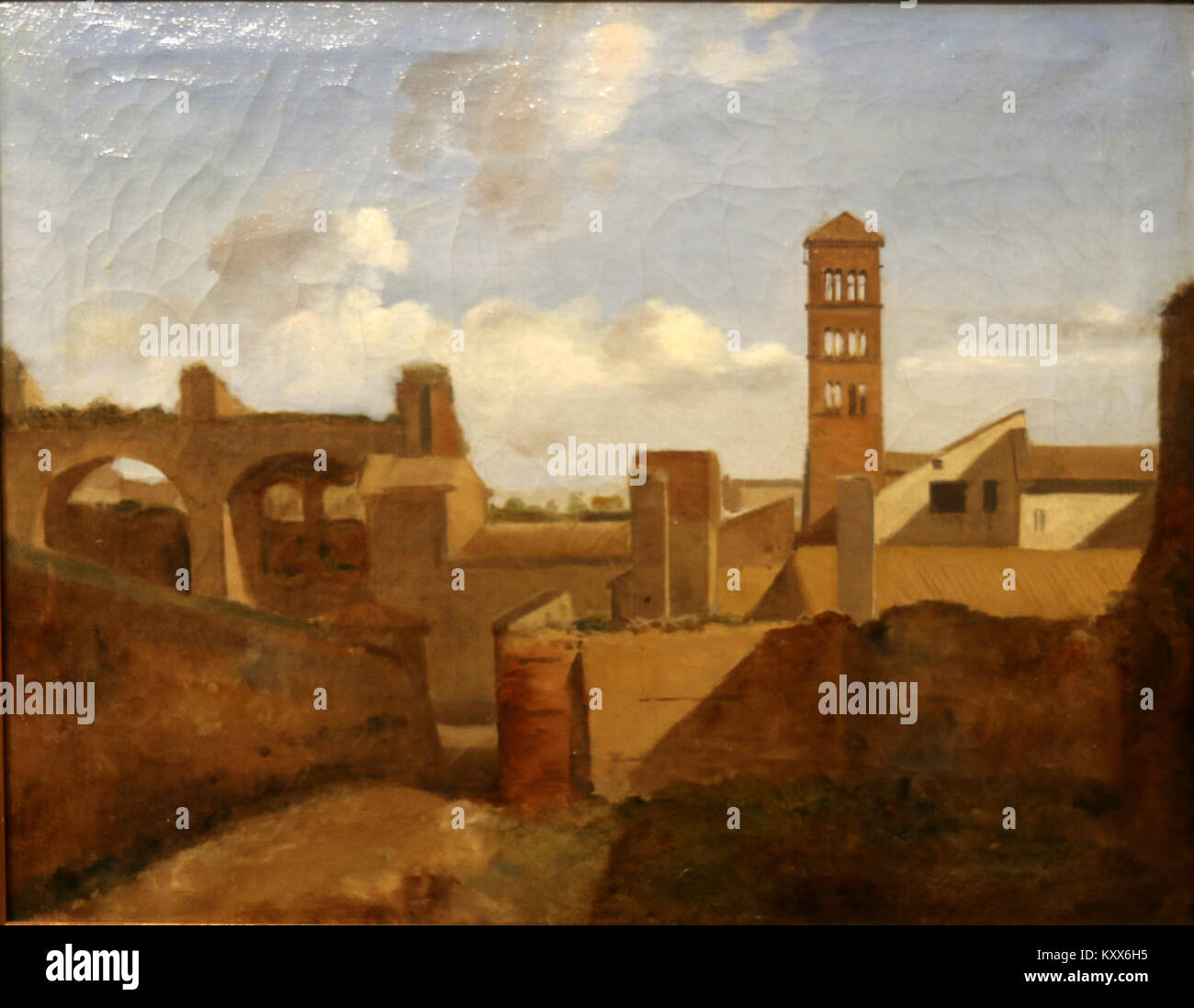 François Marius Vue de l'église SainteFrançoiseRomaine Stock