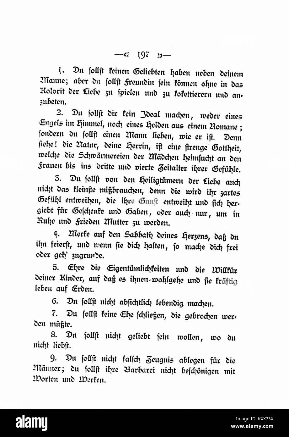 Page 197 of the German book Frauen-Brevier für Haus und Welt Stock ...