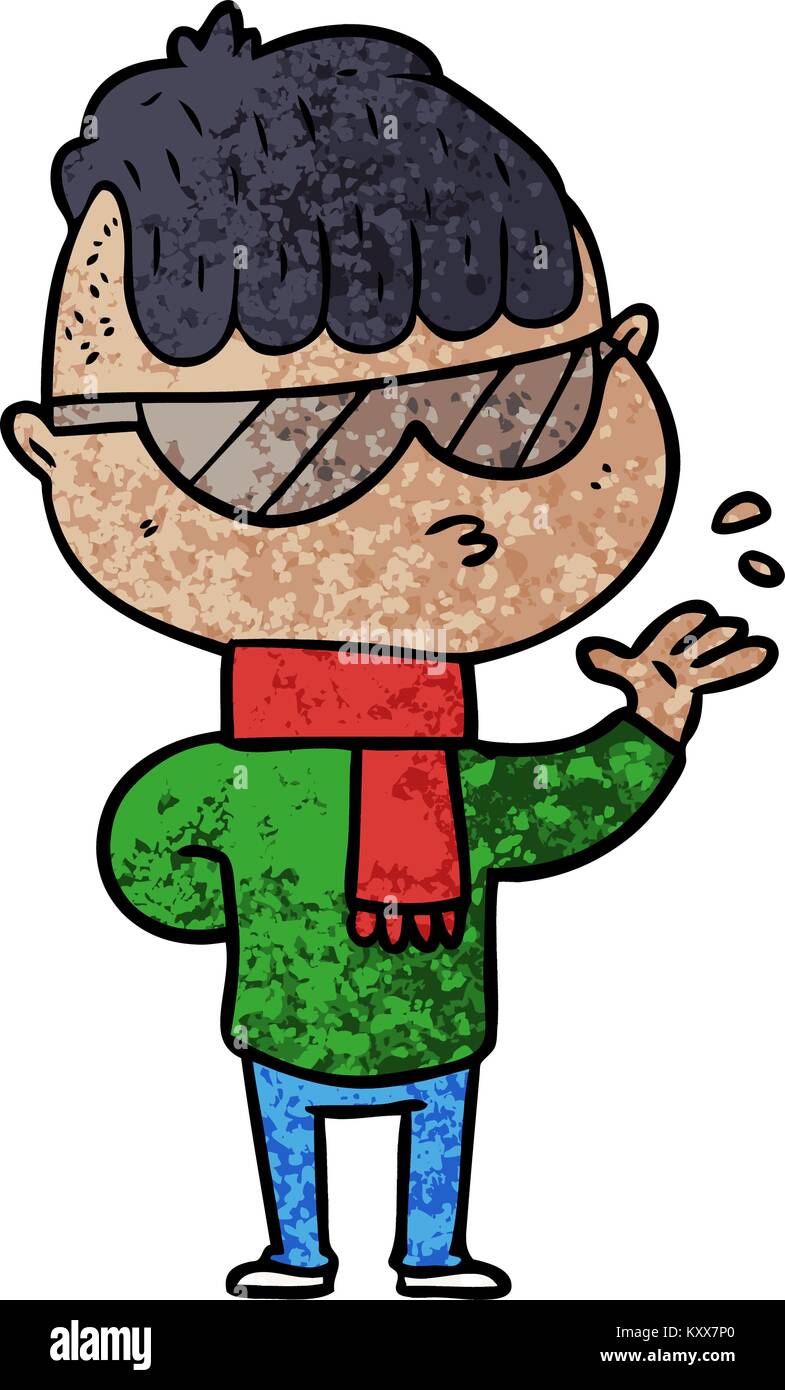 cartoon boy wearing sunglasses Stock Vector Image & Art Alamy