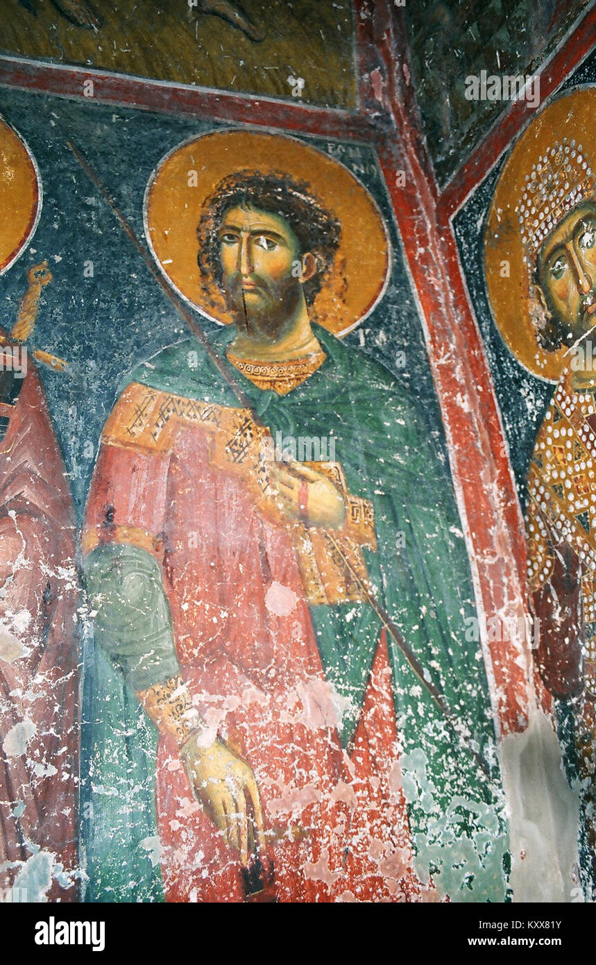 The frescoes from St. Nicholas of Varos depict scenes from the life of ...