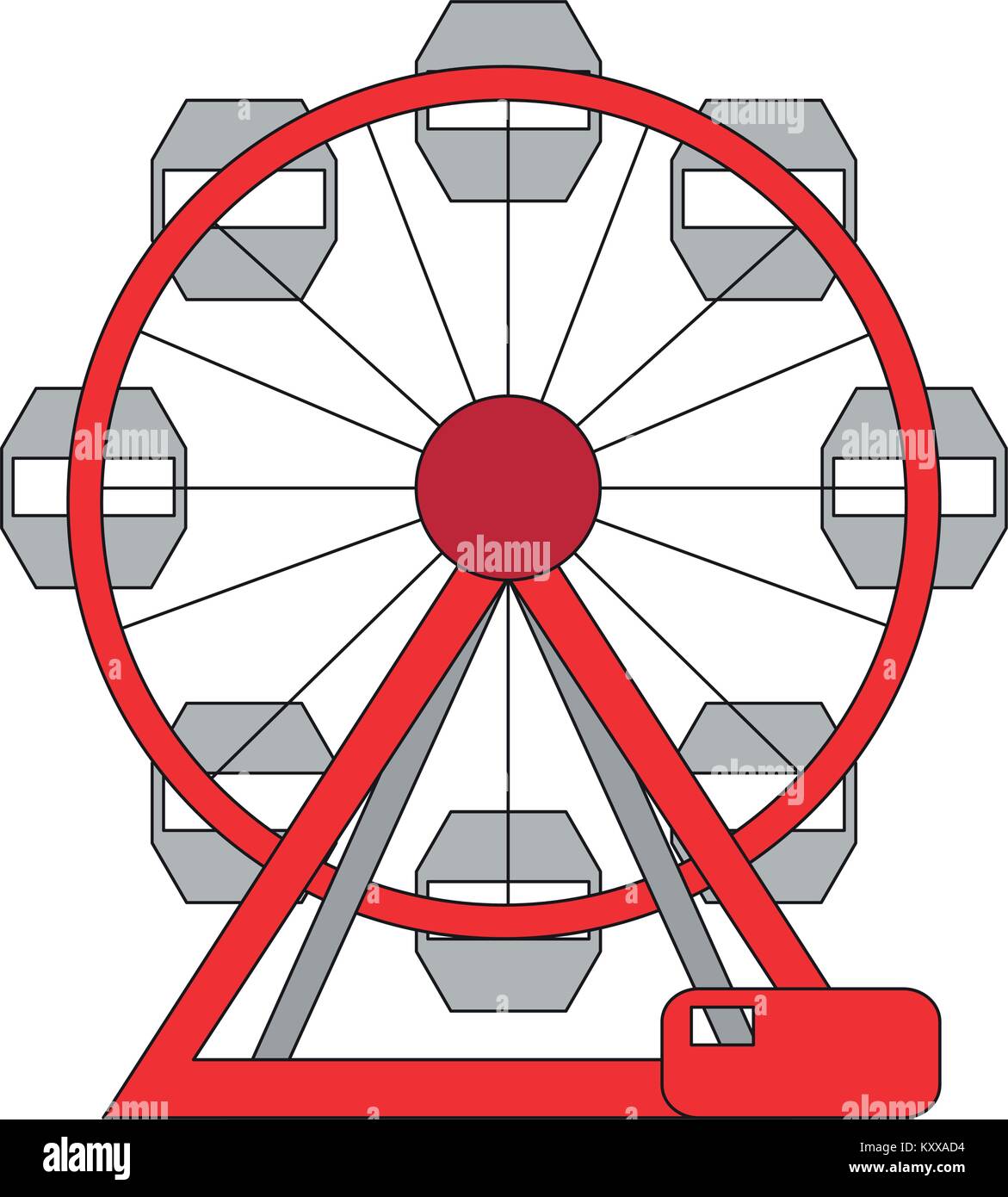 Ferris wheel icon Stock Vector