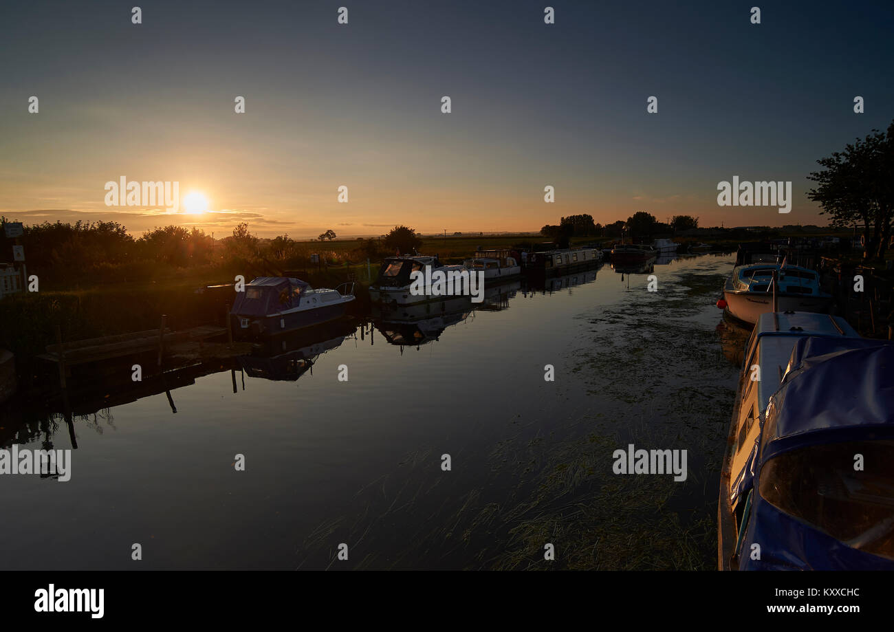 River Boats at sunset Stock Photo - Alamy