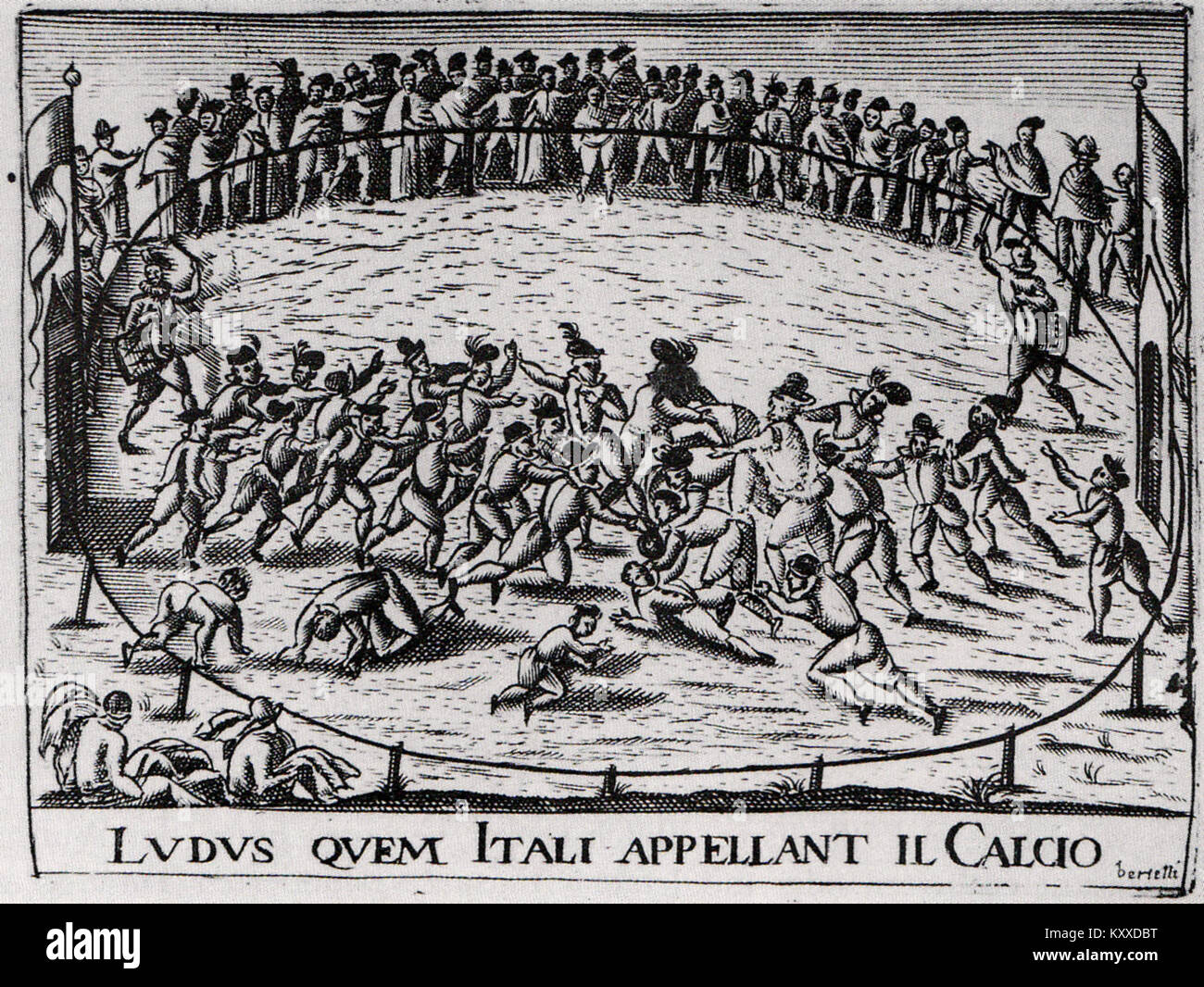 Fußballgeschichte (17. Jahrhundert Stock Photo Alamy