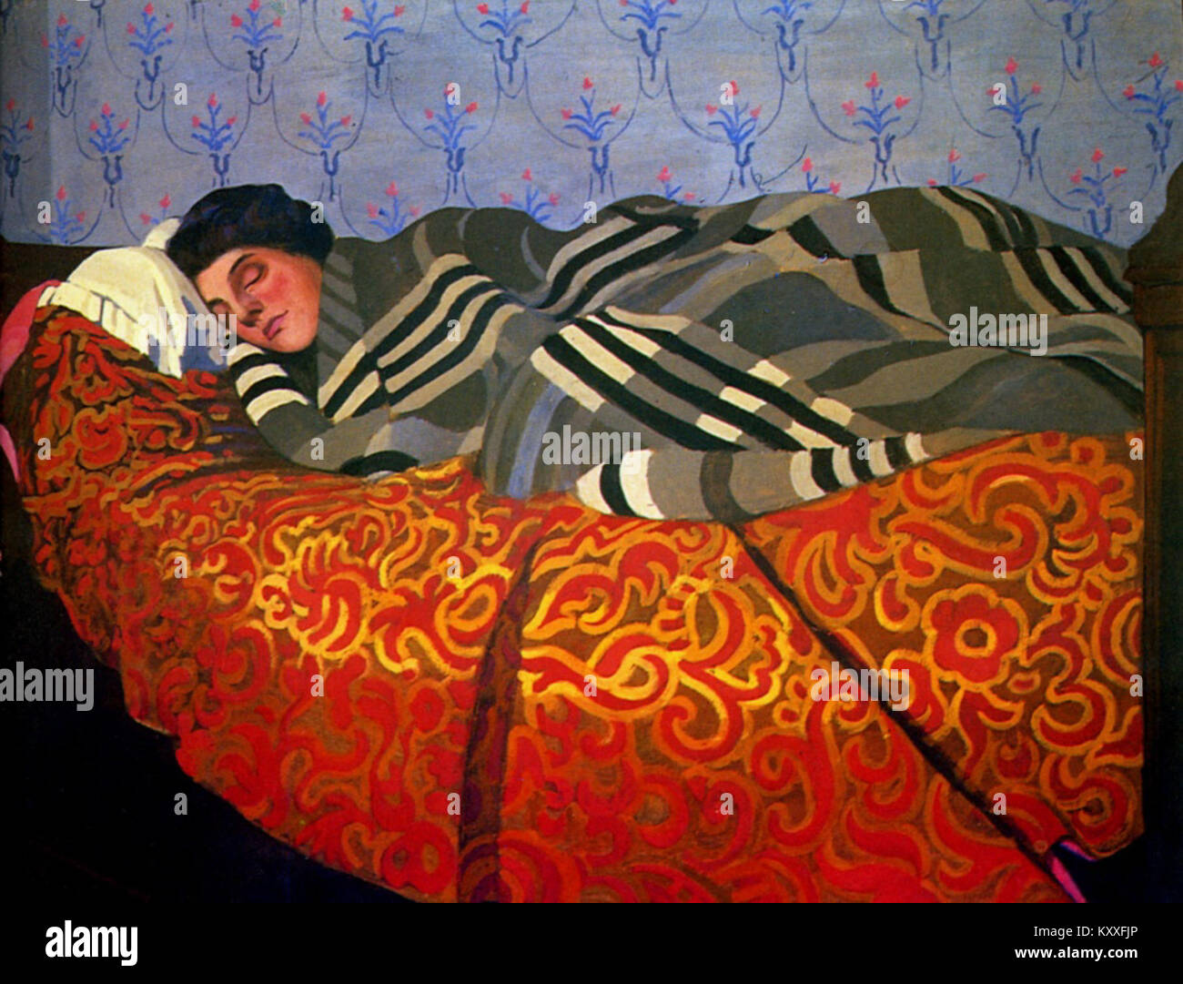 This 1899 painting by Félix Vallotton, titled 'Femme couchée dormant ...