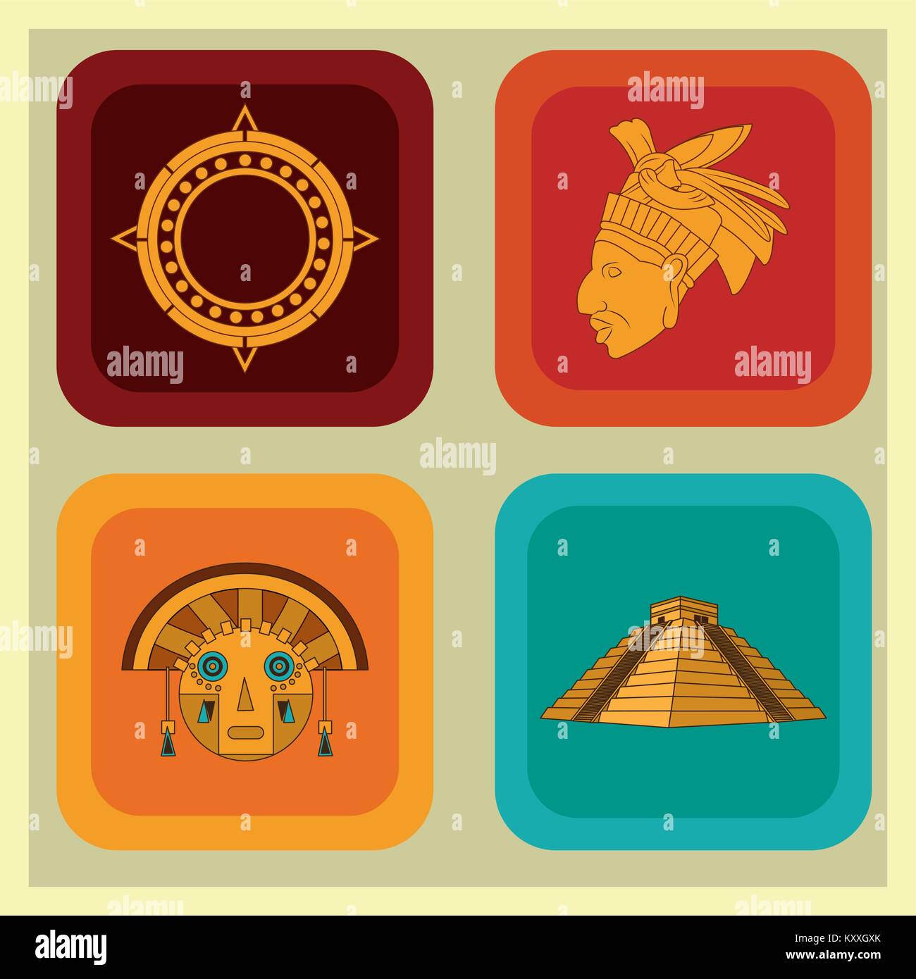 Maya icon set design Stock Vector Image & Art - Alamy