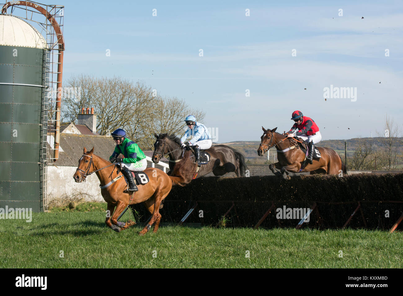 Horse Racing at Portrush organised by the route Hunt. (No Model Release Obtained) Stock Photo
