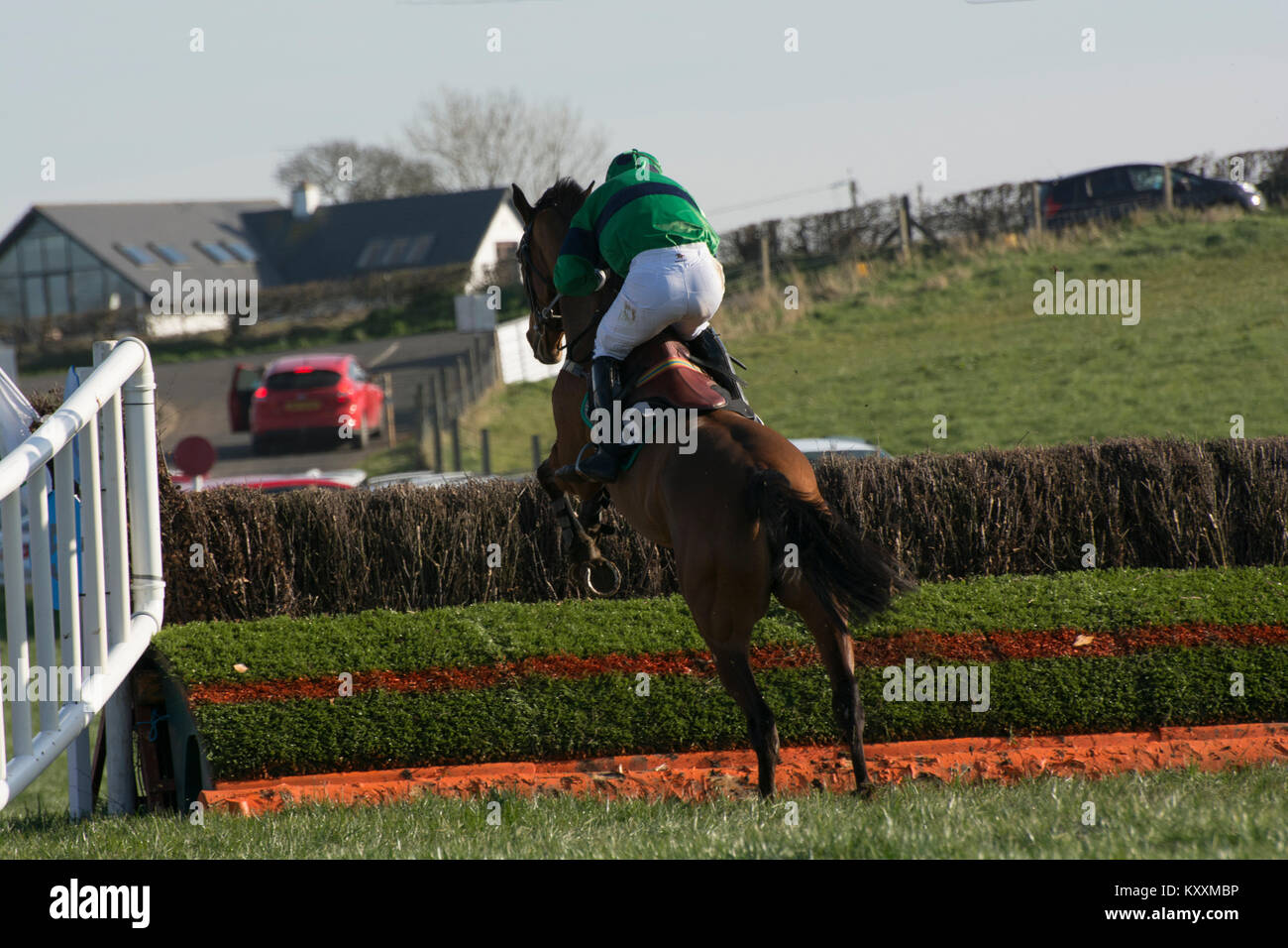 Horse Racing at Portrush organised by the route Hunt. (No Model Release Obtained) Stock Photo