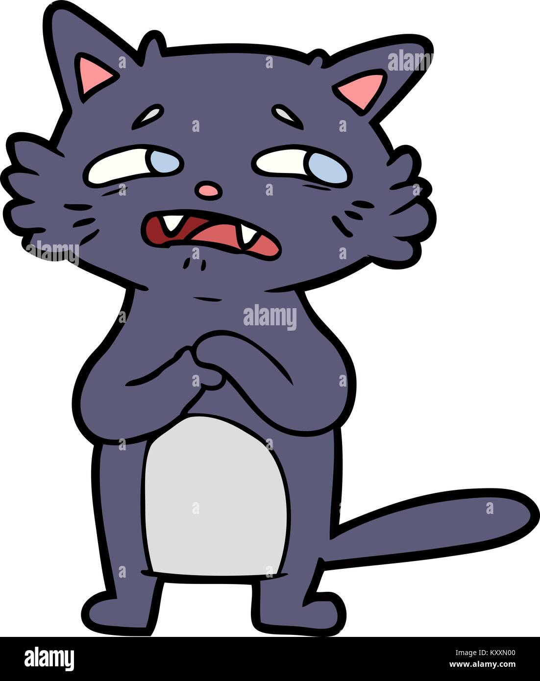 worried cartoon cat Stock Vector Image & Art - Alamy