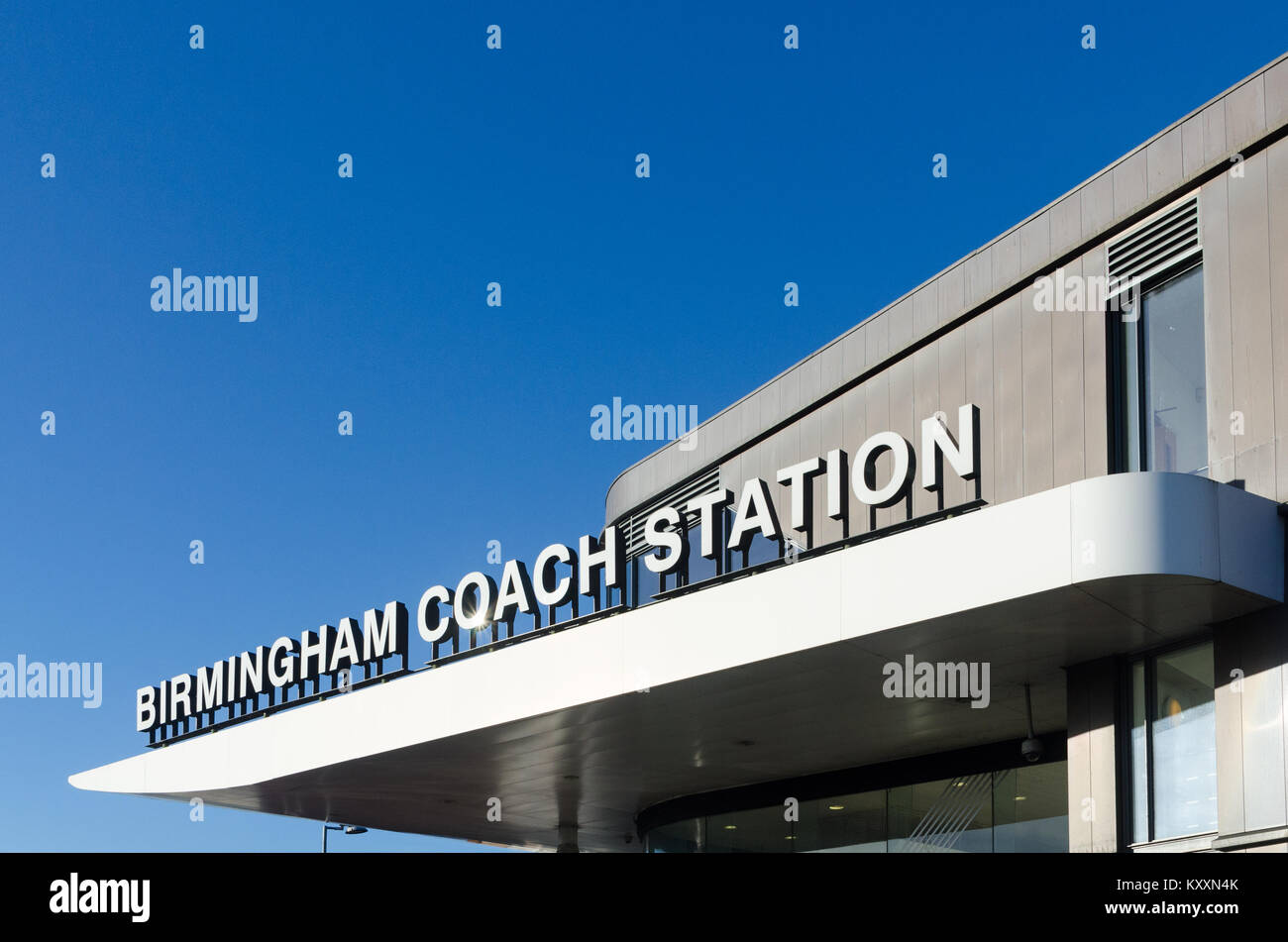 Entrance to Birmingham Coach Station in Digbeth, Birmingham, UK Stock