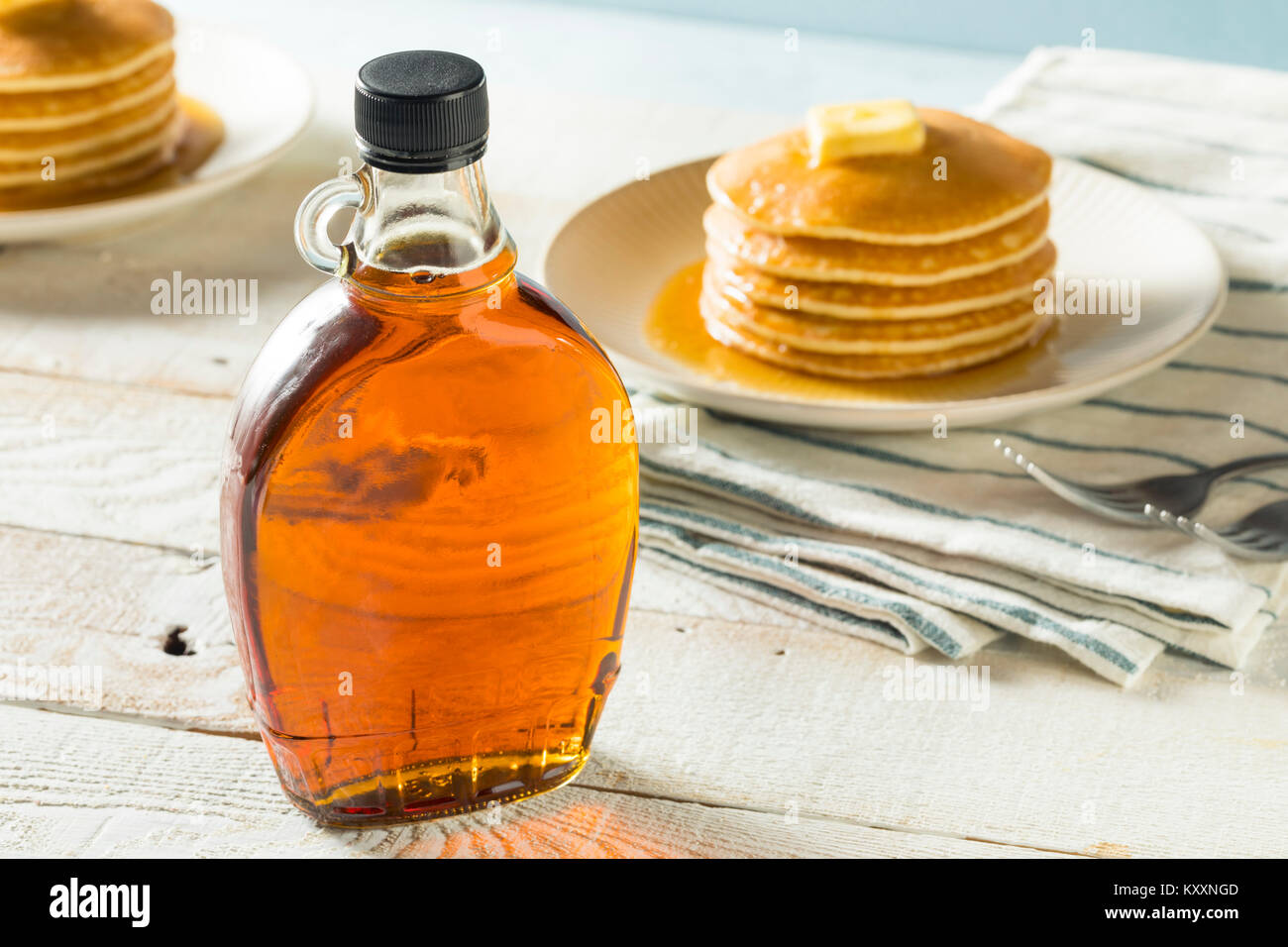 Raw Organic Amber Maple Syrup from Canada Stock Photo Alamy