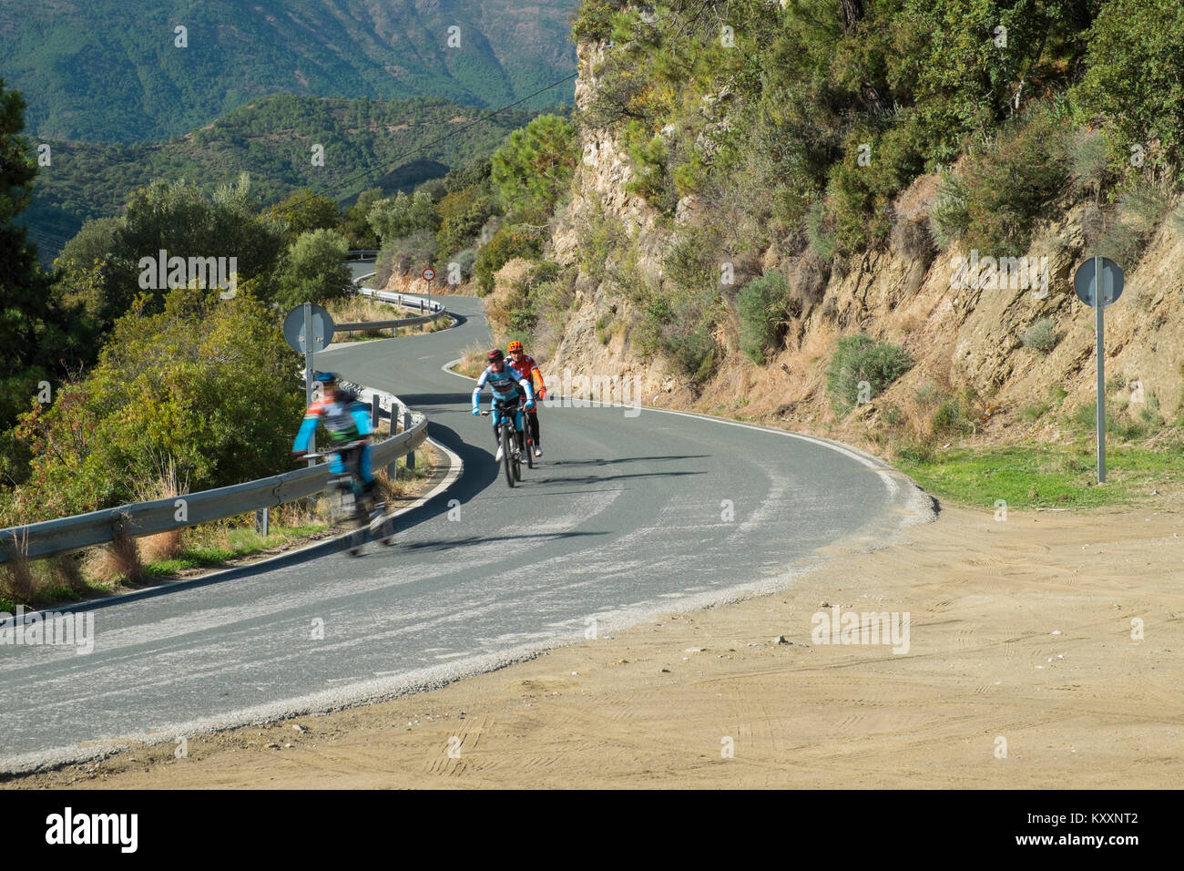 Road to Istan, Malaga province, Andalusia, Spain. Stock Photo