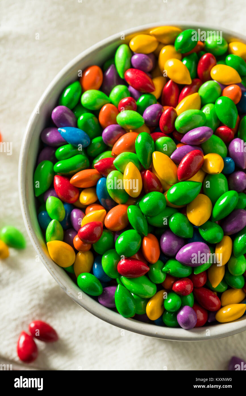 Organic Chocolate Covered Sunflower Seeds in a Bowl Stock Photo Alamy