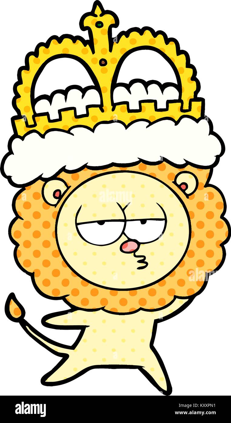 cartoon bored lion Stock Vector Image & Art - Alamy