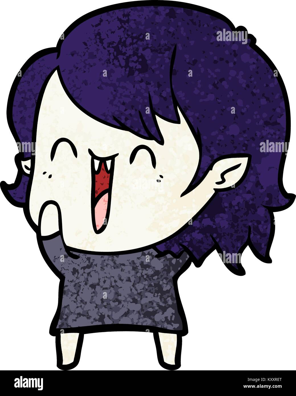 cute cartoon happy vampire girl Stock Vector Image & Art - Alamy