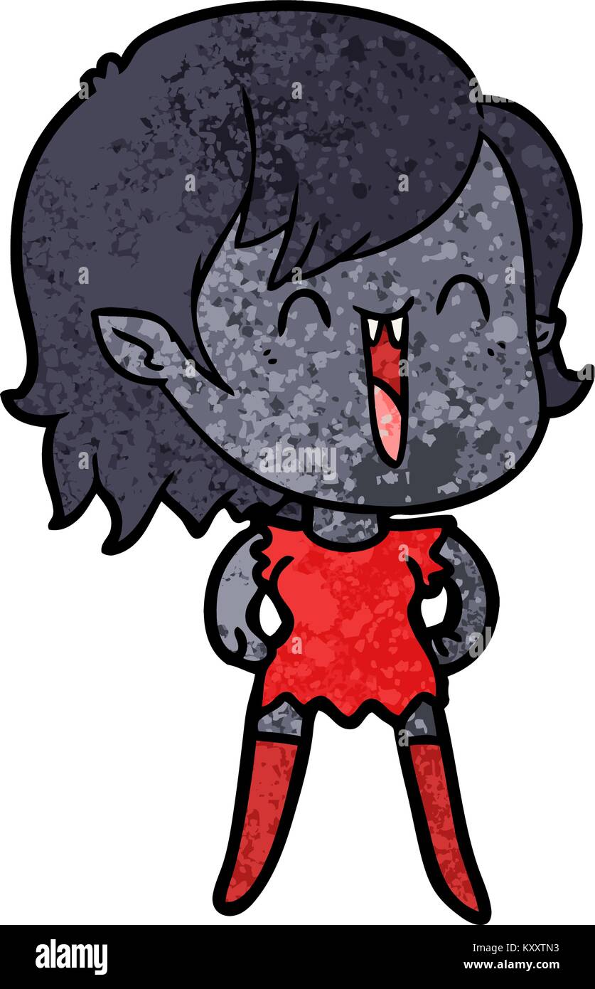 cute cartoon happy vampire girl Stock Vector Image & Art - Alamy