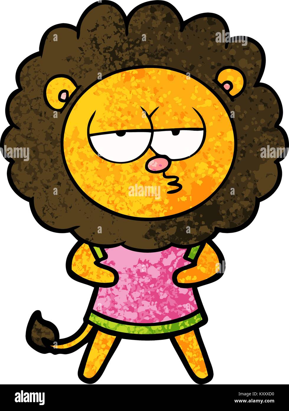 cartoon bored lion Stock Vector Image & Art - Alamy