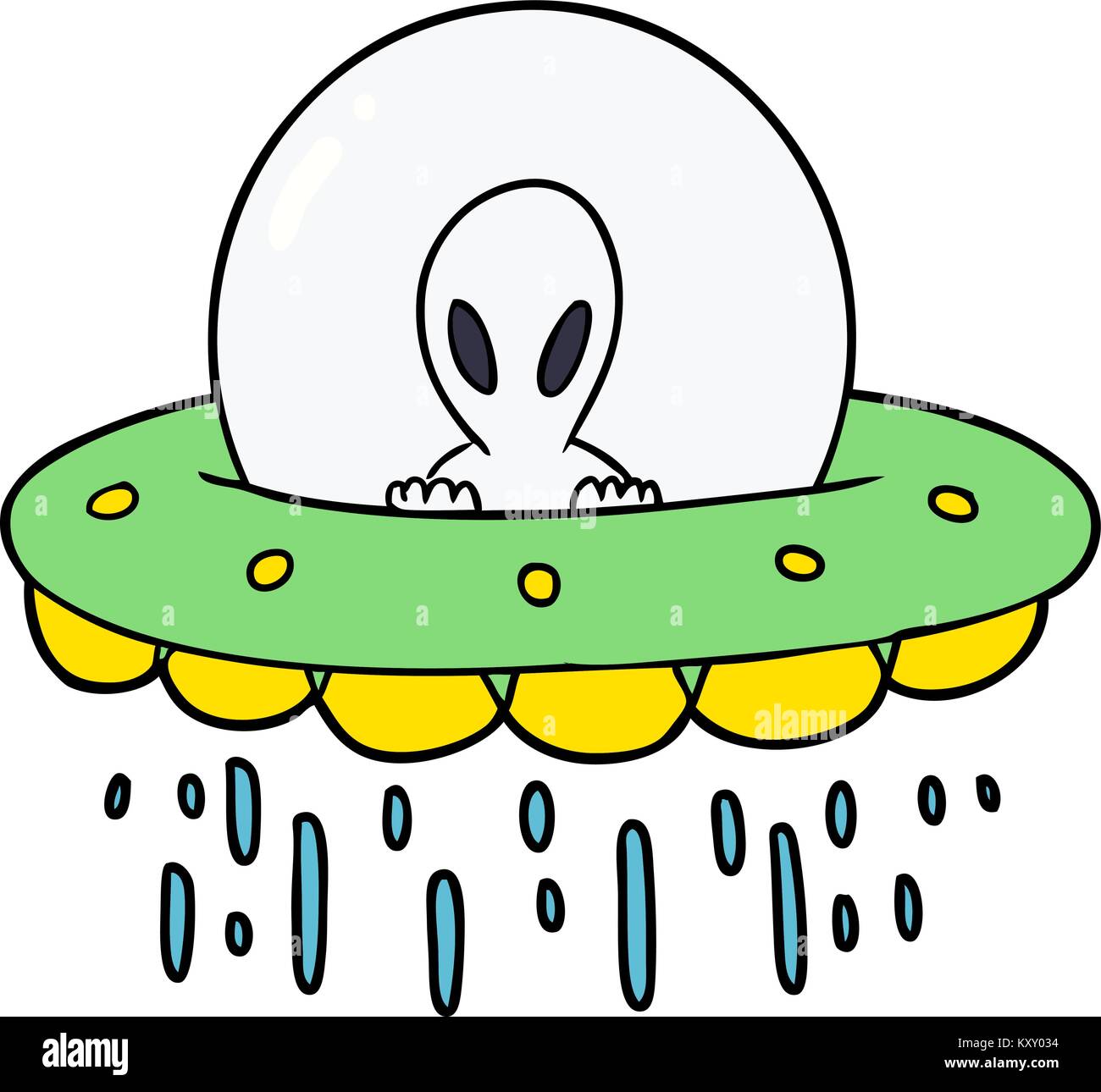 cartoon alien UFO Stock Vector Image & Art - Alamy