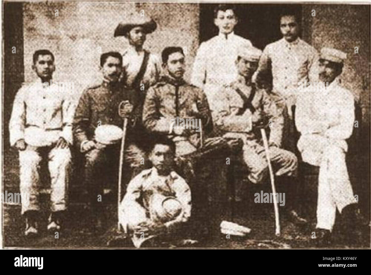 General Manuel Tinio, General Benito Natividad, LtCol Jose Alejandrino Stock Photo