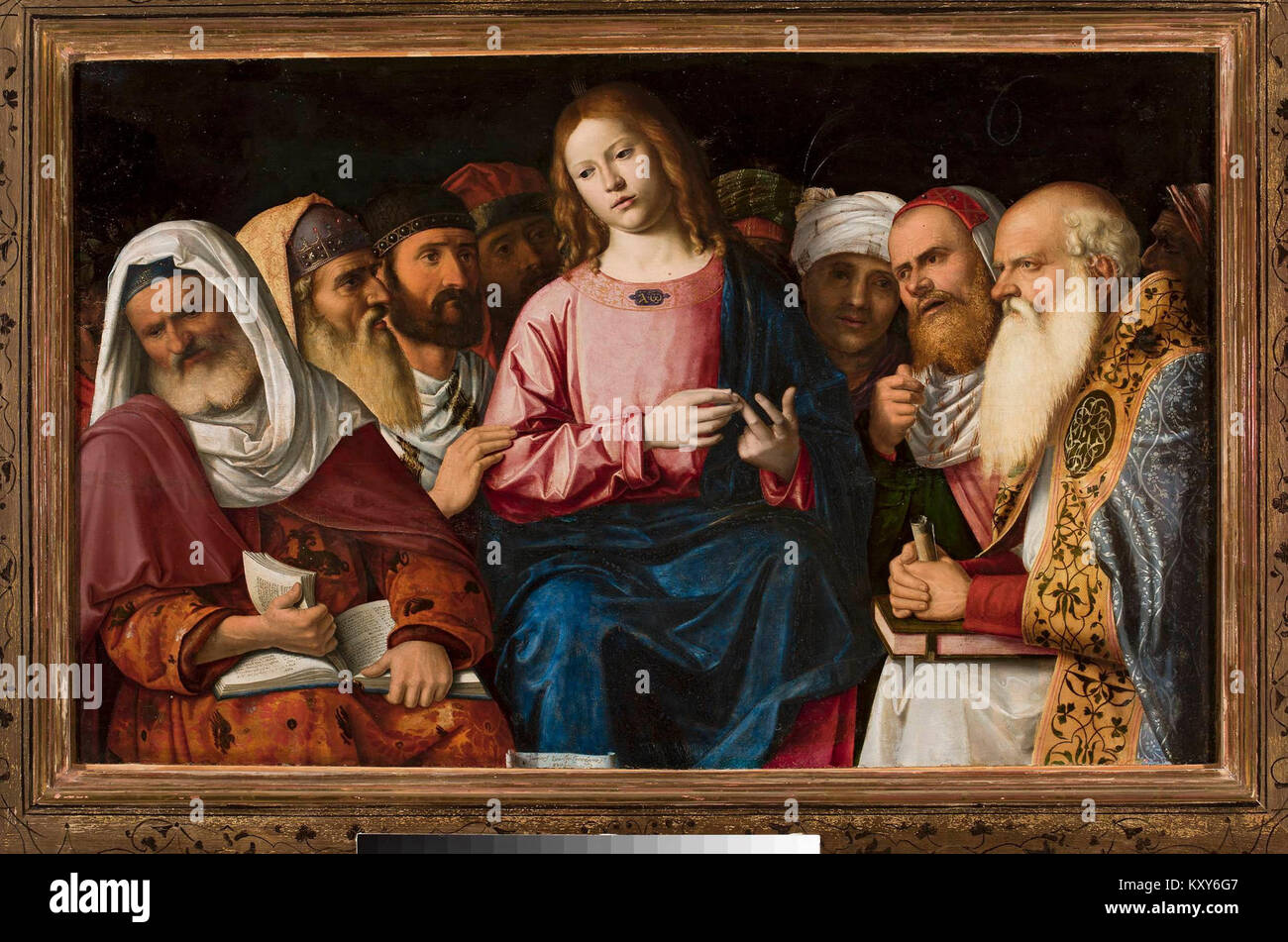 Giovanni Battista Cima da Conegliano Chrystus wśród doktorów Stock