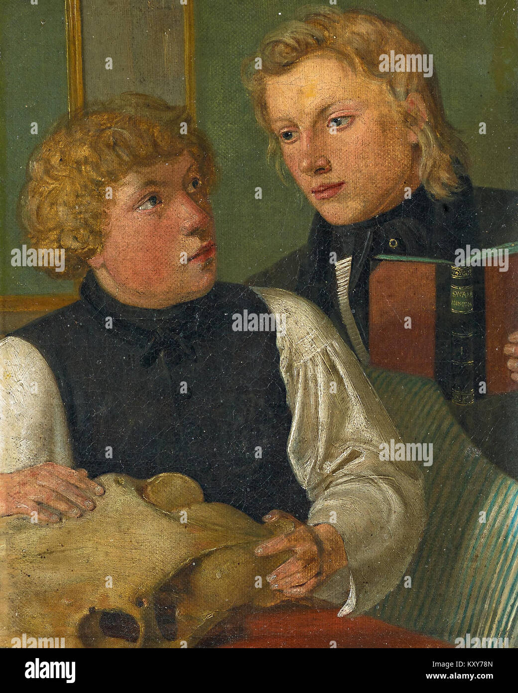 Erwin Speckter - Doppelporträt der jungen Maler Carl Julius Milde und Friedrich Nerly Stock Photo