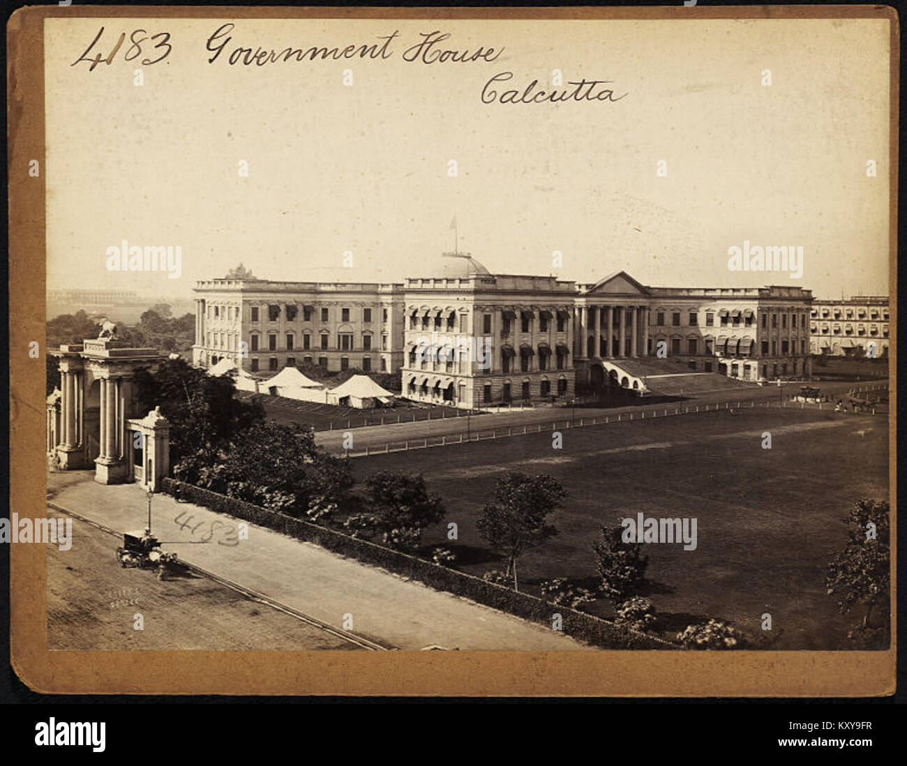 Government House, Calcutta by Francis Frith (2) Stock Photo