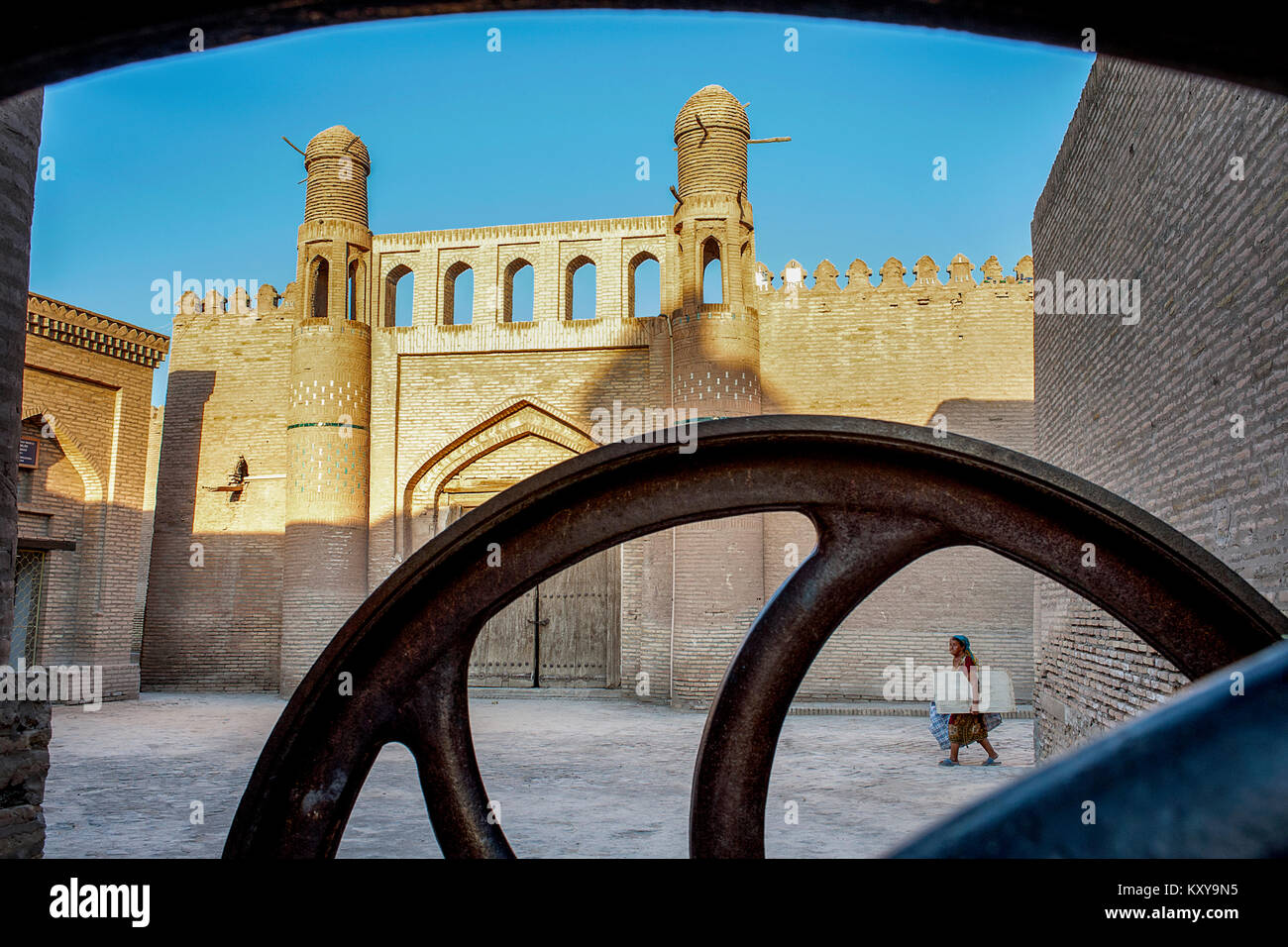 The ancient city of Khiva Stock Photo