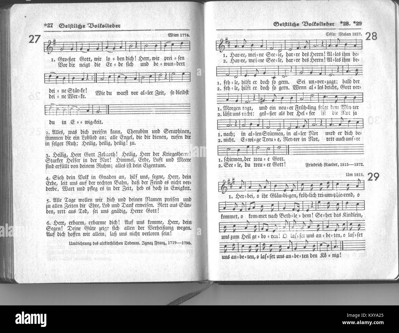 Evgl Gesangbuch, 1901, Großer Gott, wir loben Dich Stock Photo Alamy