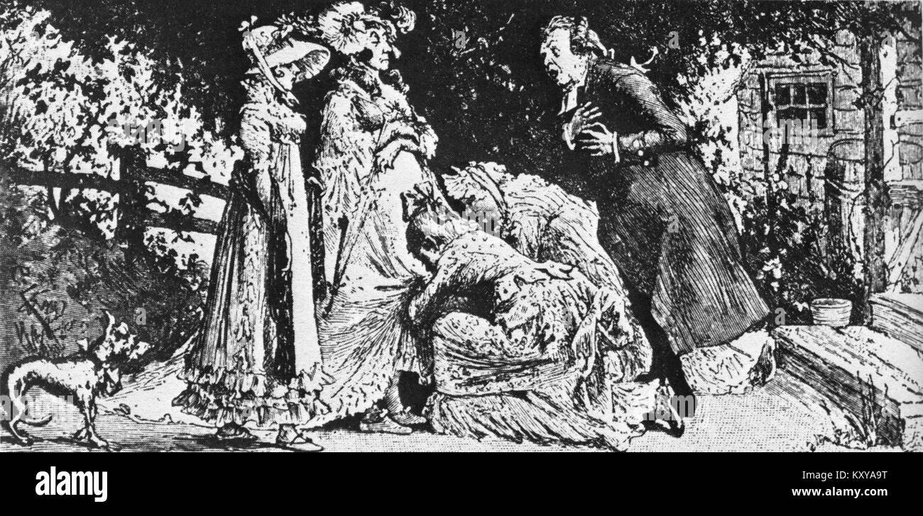 An illustration depicting a visit by a countess, reflecting ...