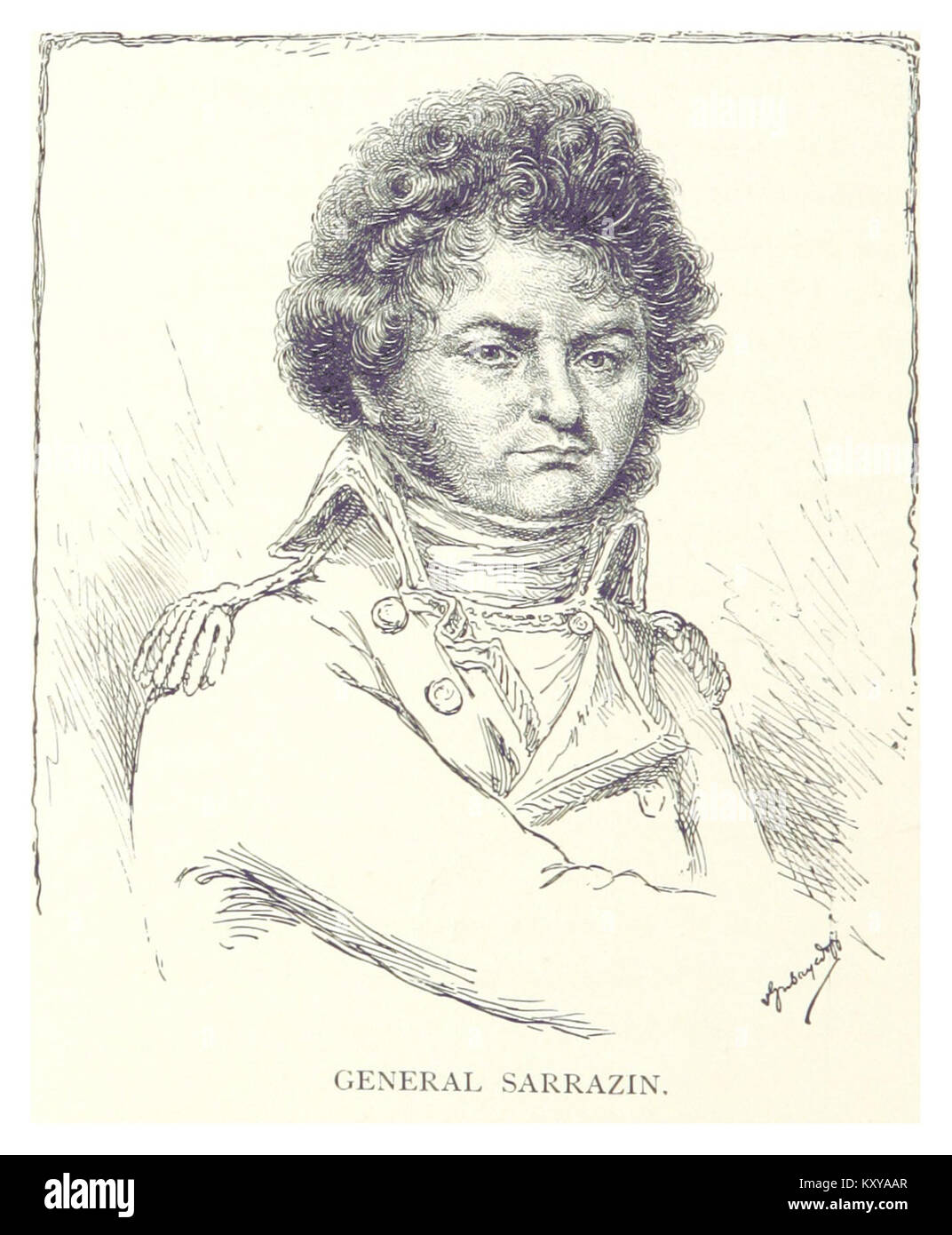 GRIBAYÈDOFF(1890) p056 Portrait of General Sarrazin Stock Photo