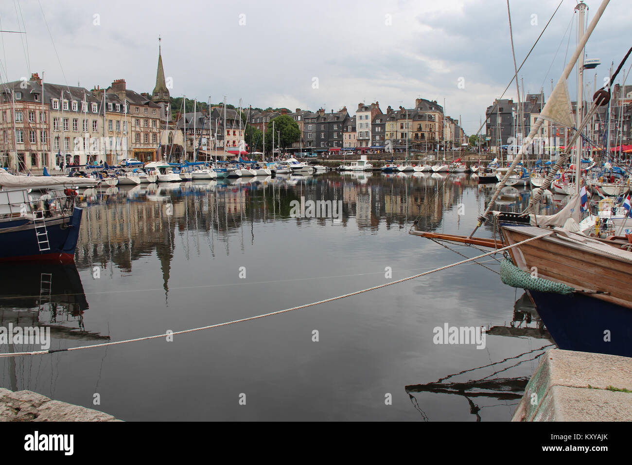 The Honfleur port (France Stock Photo Alamy