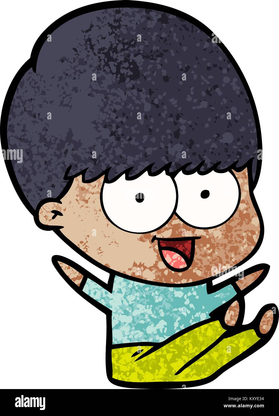 happy cartoon boy Stock Vector Image & Art - Alamy