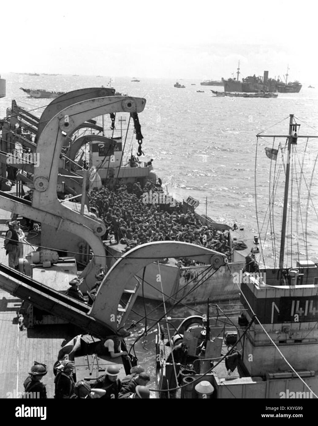 Photograph of HMCS Prince David off the coast of Bernières-sur-Mer ...