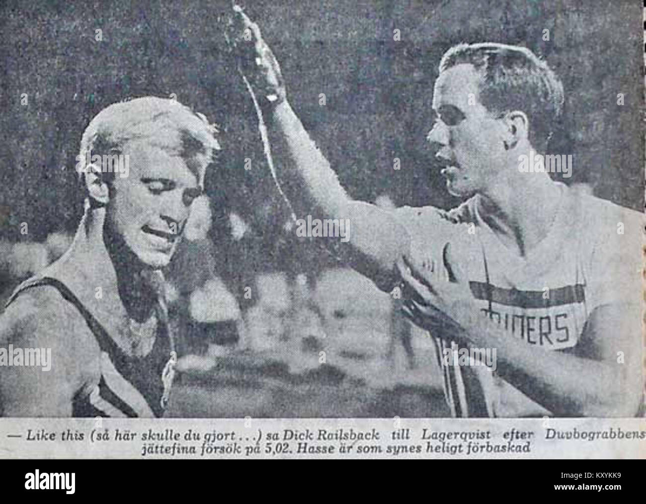 Hans Lagerqvist and Dick Railsback, Stockholm 1967 Stock Photo Alamy