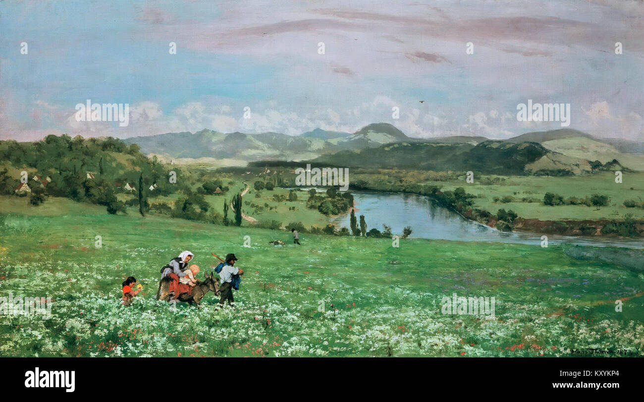 'Der Rhein bei Säckingen' is a landscape painting by Hans Thoma ...