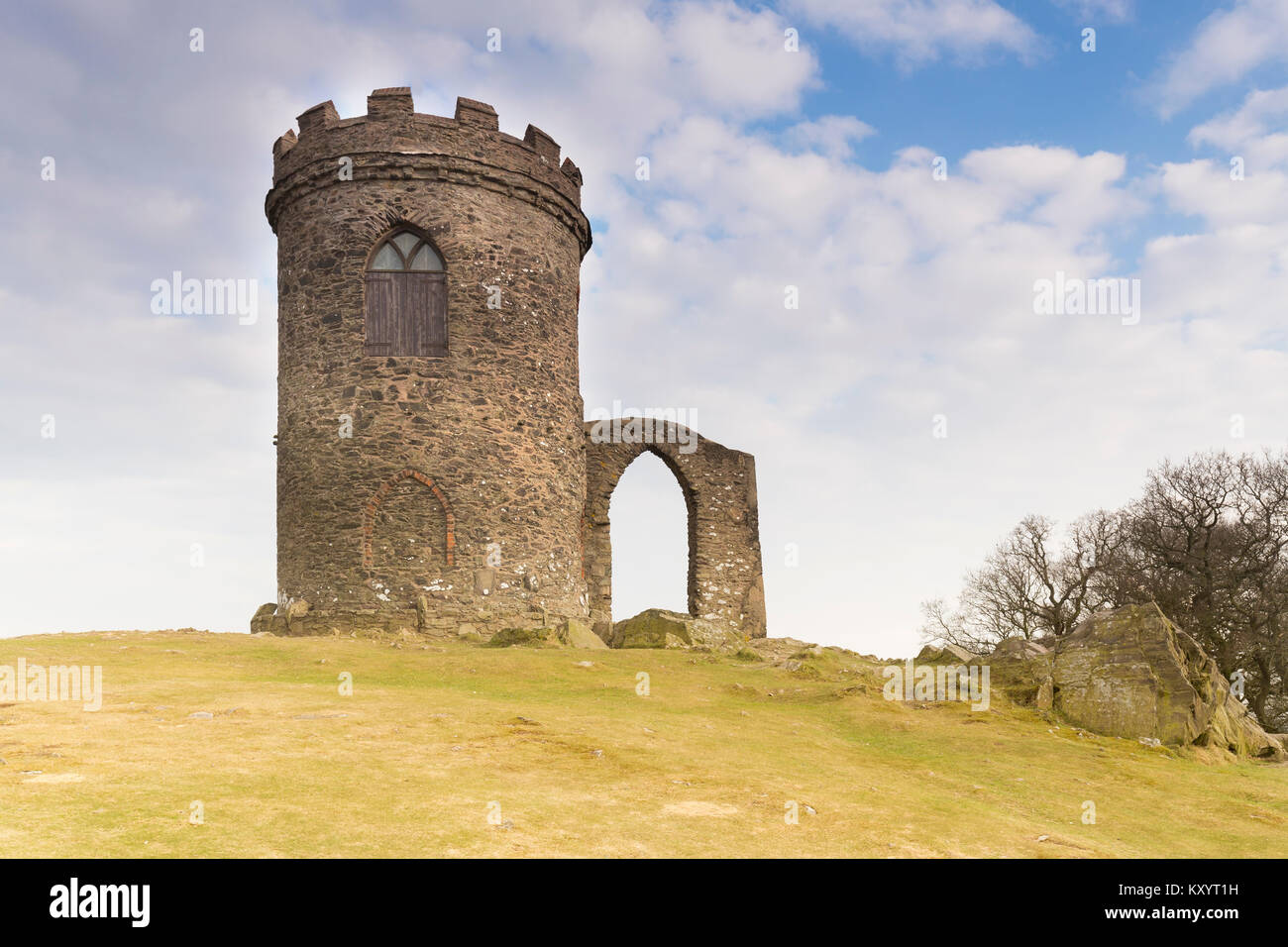 Old John stands at the top of the highest hill in Bradgate Park, Leicestershire, England. UK Stock Photo