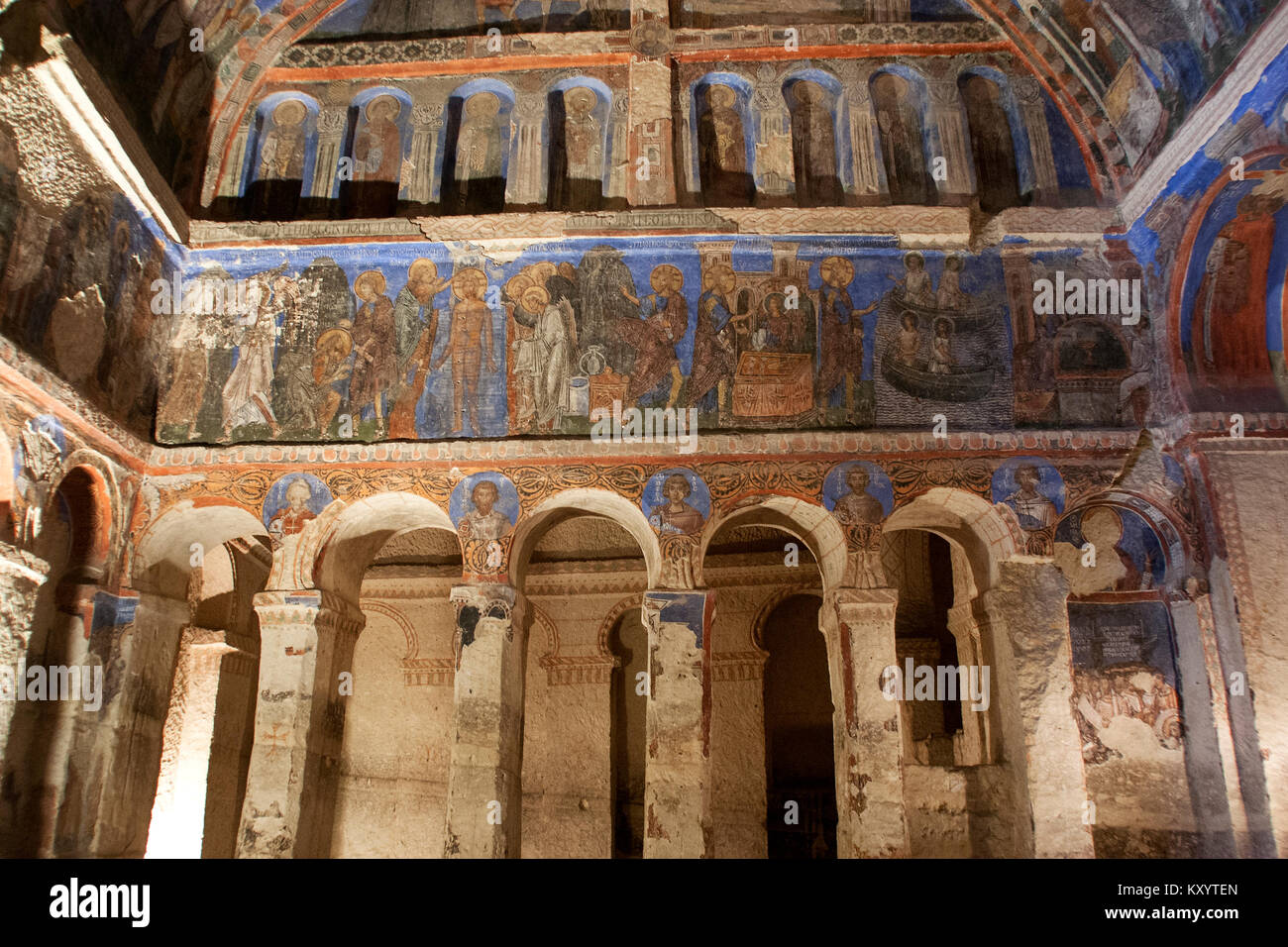 TURKEY - JANUARY 01 : Church of the Buckle (Tokali Kilise). Interior decorated with frescoes. 10th-11th centuries.(Unesco World Heritage List, 1985) Stock Photo