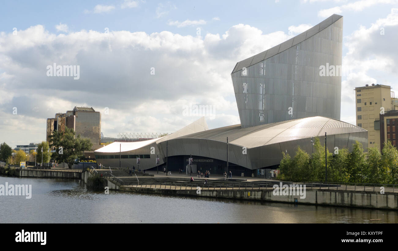 Imperial War Museum North, Salford Quays, Manchester Stock Photo - Alamy