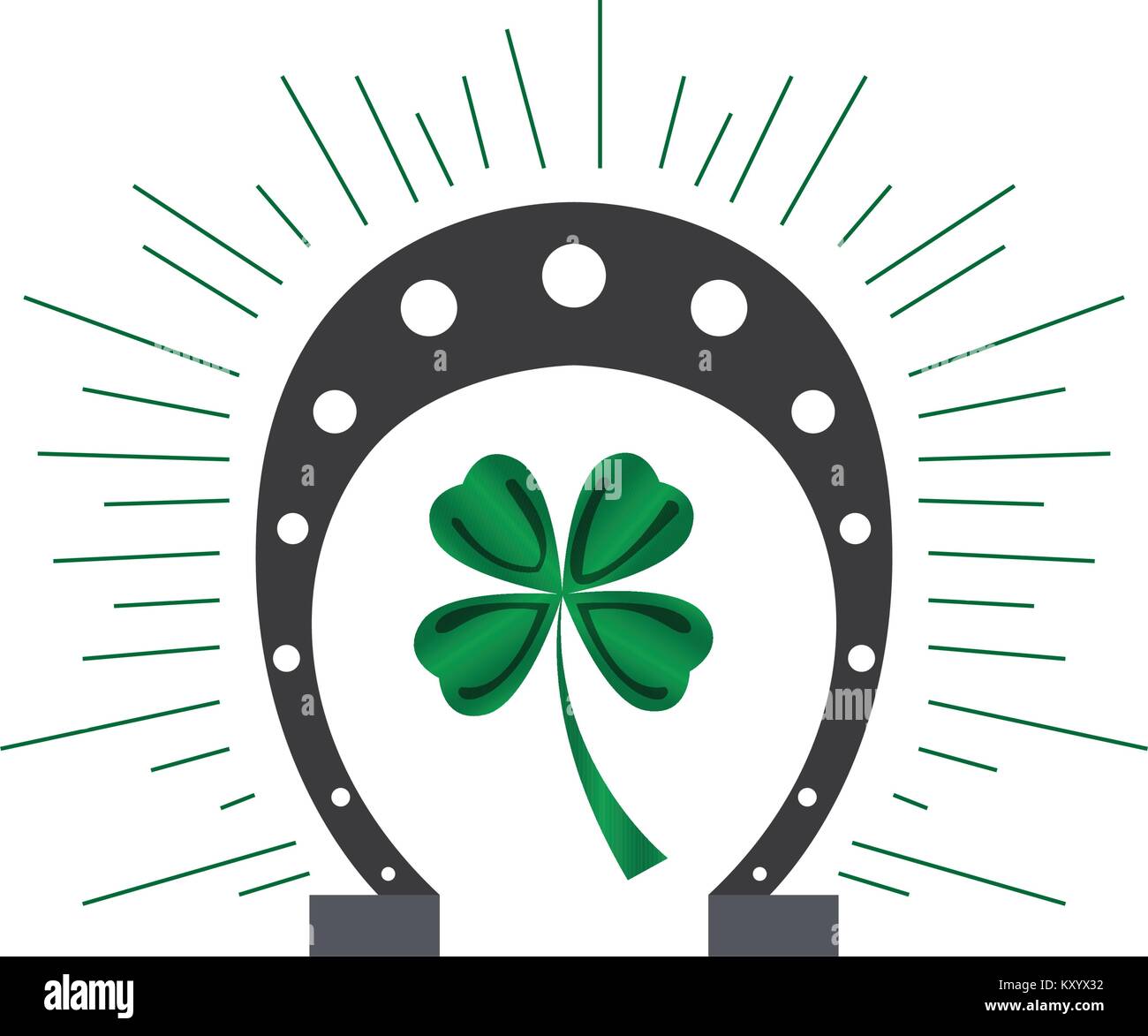 Patrick day horseshoe Stock Vector