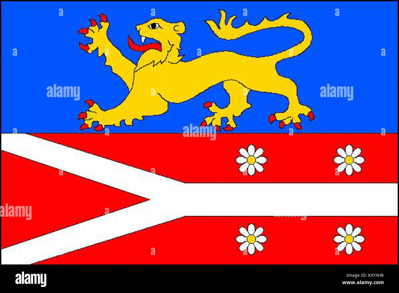 Heřmanice (okres Náchod) vlajka Stock Photo