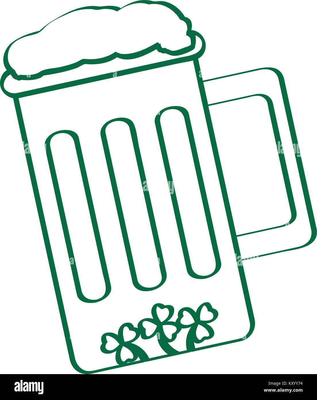 Isolated beer mug outline Stock Vector Image & Art Alamy