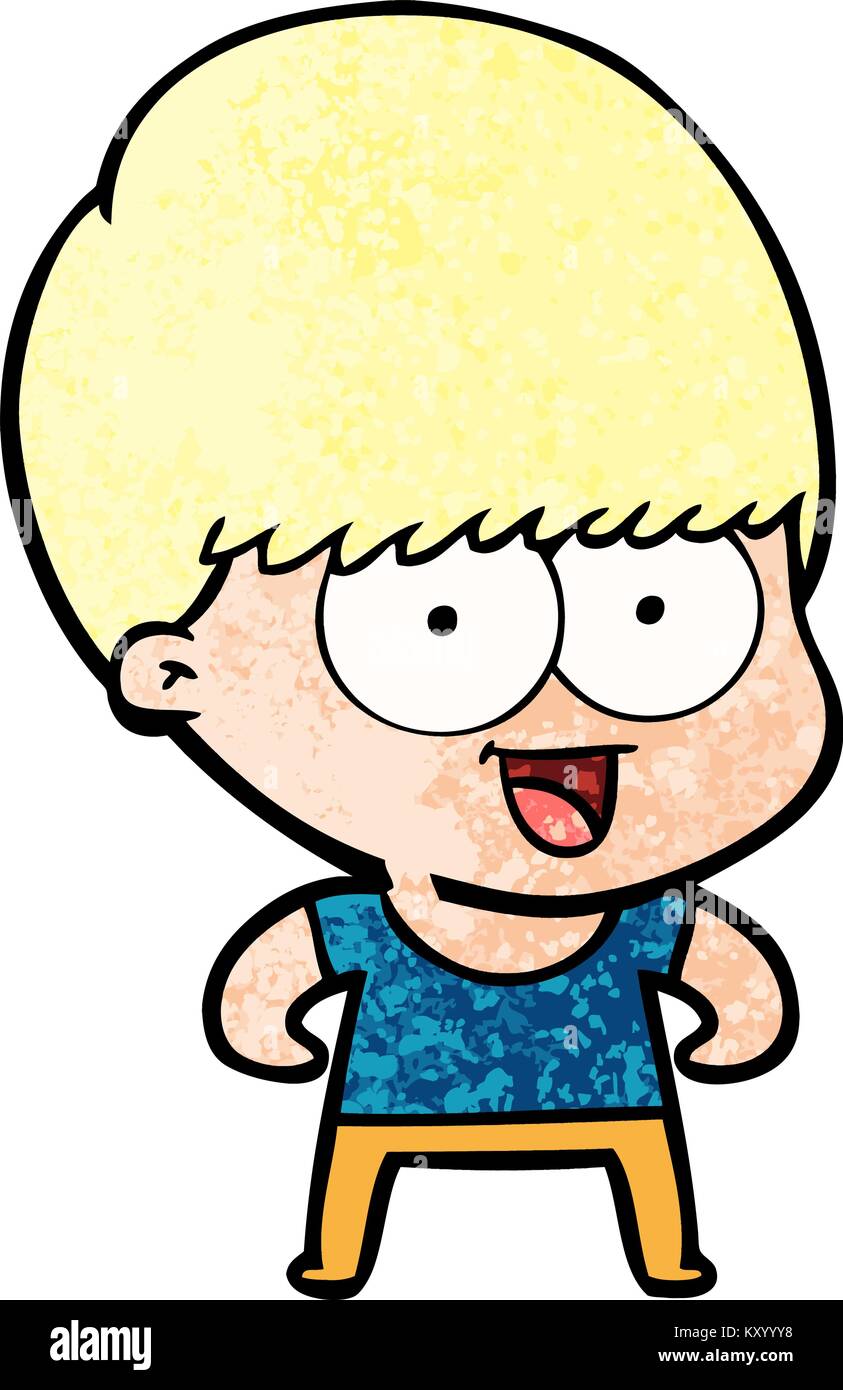 happy cartoon boy Stock Vector Image & Art - Alamy