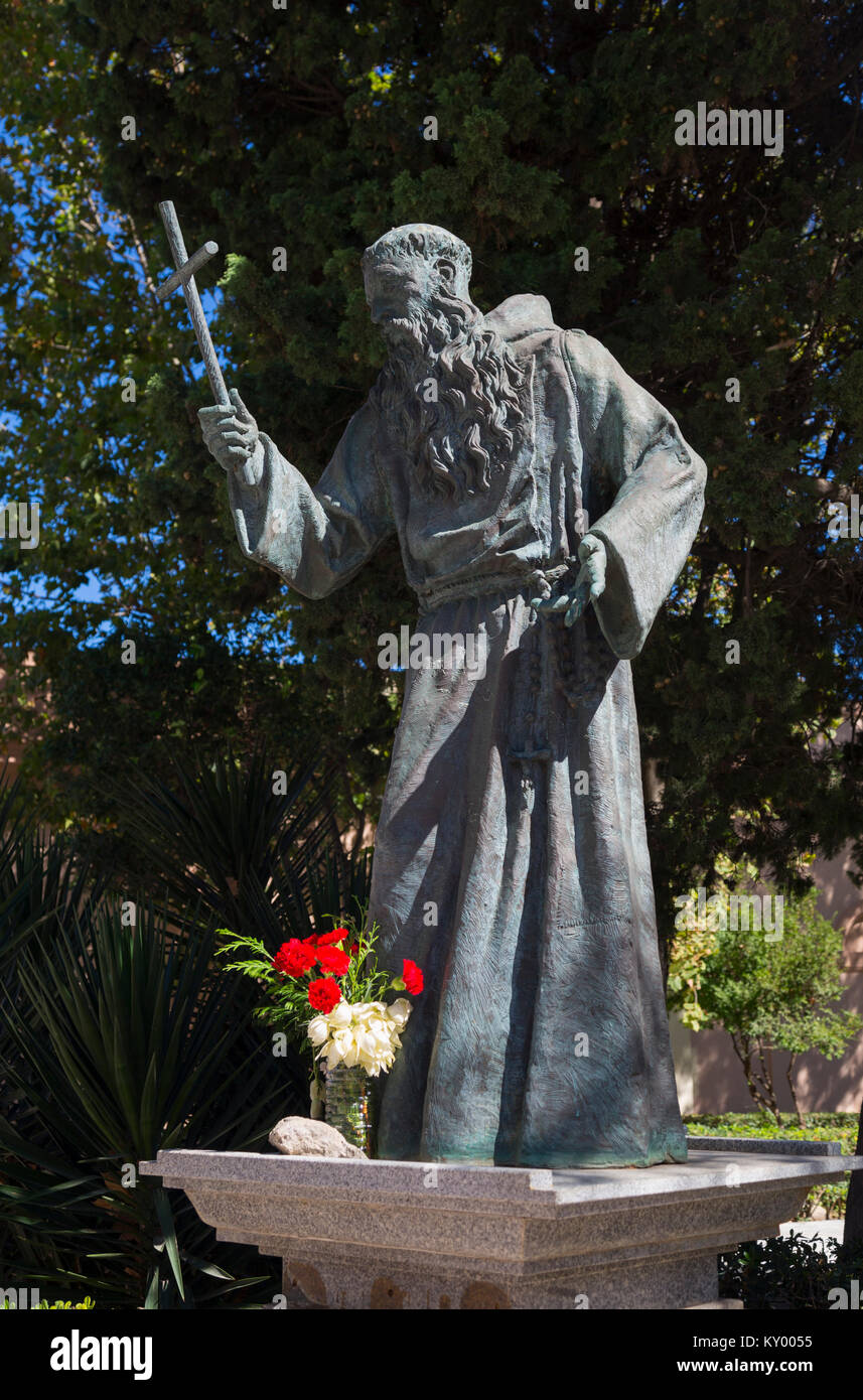 Statue of Fray Diego José de Cádiz, Alamada Park, Cádiz, Spain Stock Photo