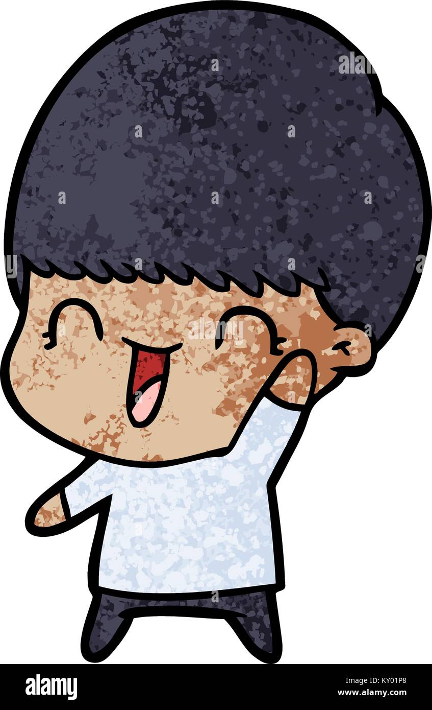 happy cartoon boy Stock Vector Image & Art - Alamy