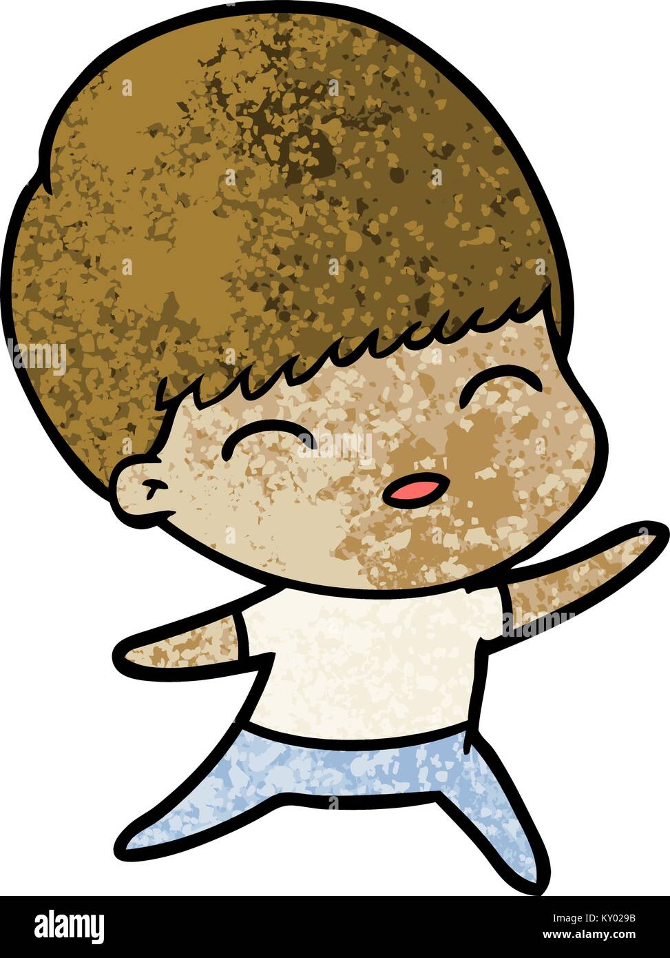happy cartoon boy Stock Vector Image & Art - Alamy