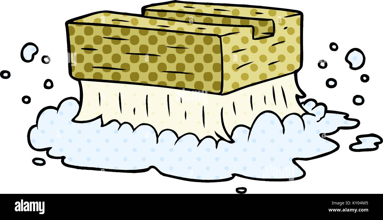 cartoon scrubbing brush Stock Vector Image & Art - Alamy