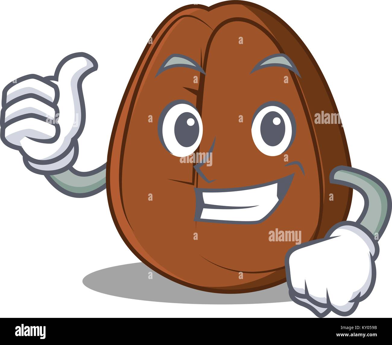 Thumbs up coffee bean character cartoon Stock Vector Image & Art - Alamy