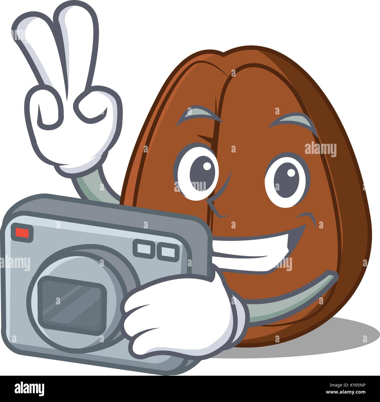 Photographer coffee bean mascot cartoon Stock Vector Image & Art - Alamy