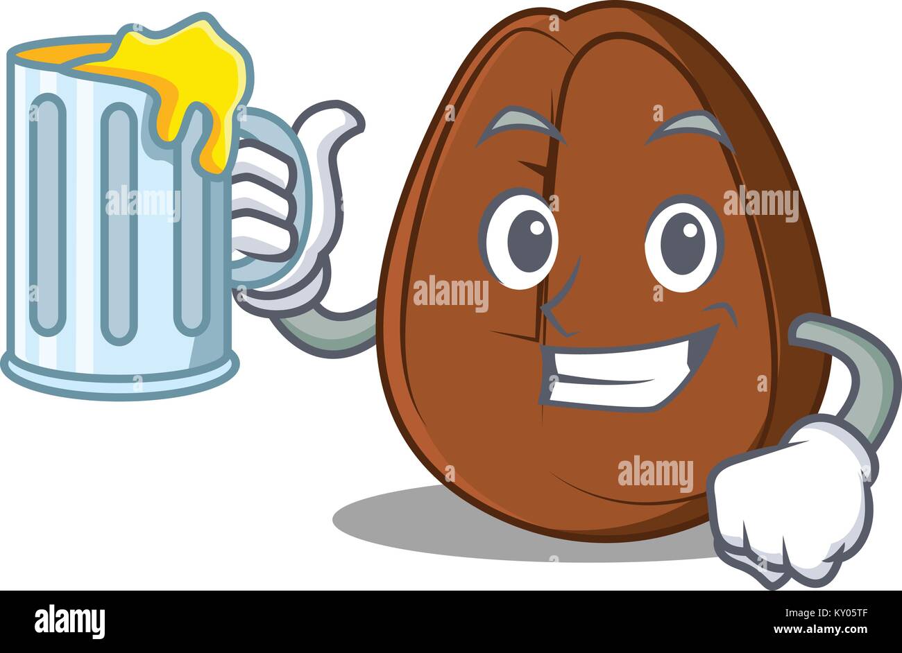 With juice coffee bean mascot cartoon Stock Vector Image & Art - Alamy